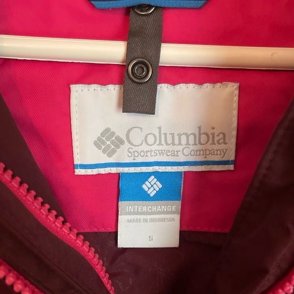 Columbia Pink and Burgundy Snow Skiing Omni-Tech Winter Coat Size S - Picture 4 of 5